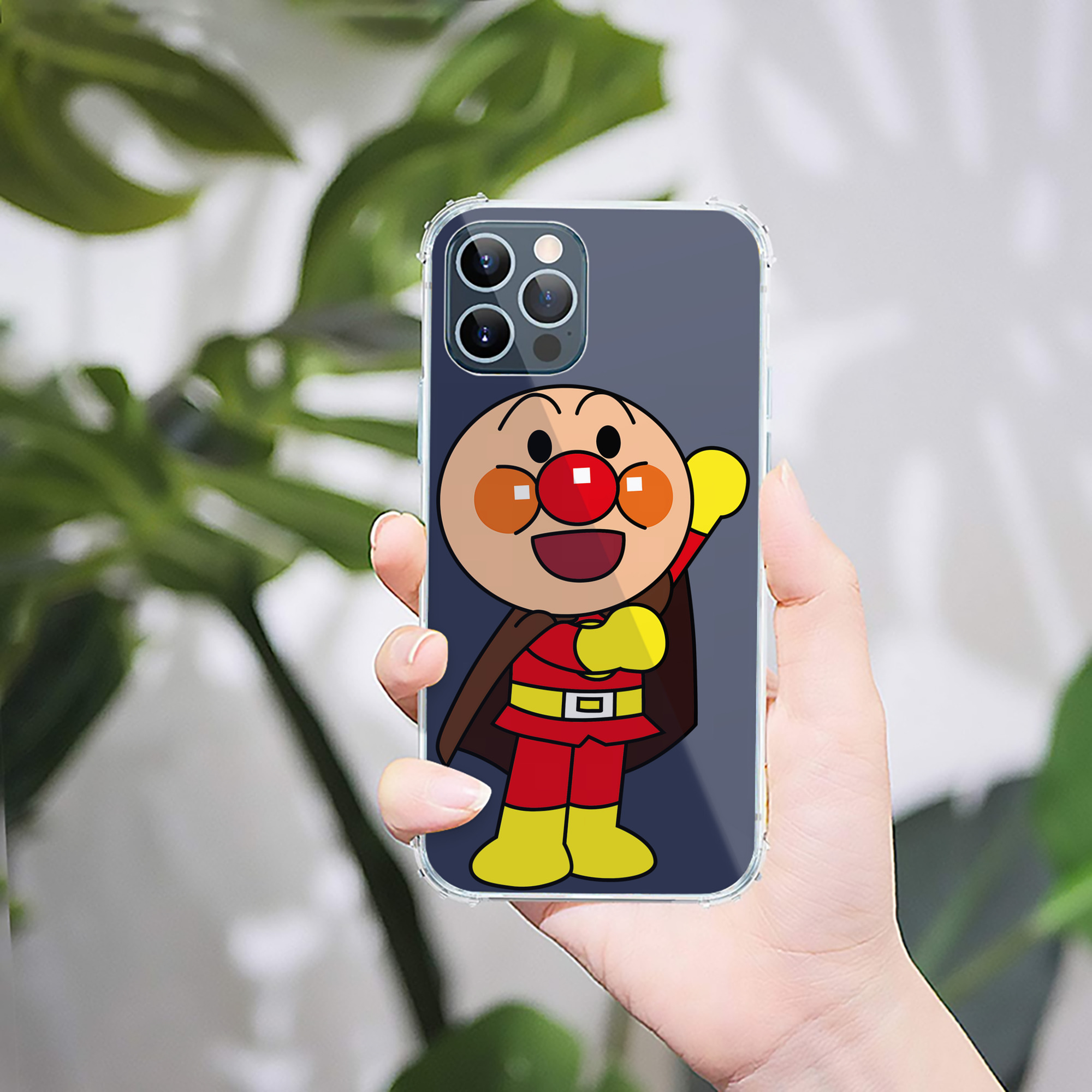 （画像用） アンパンマン Anpanman 【iPhone 12シリーズ対応】透明スマホケース（クリアソフトケース）